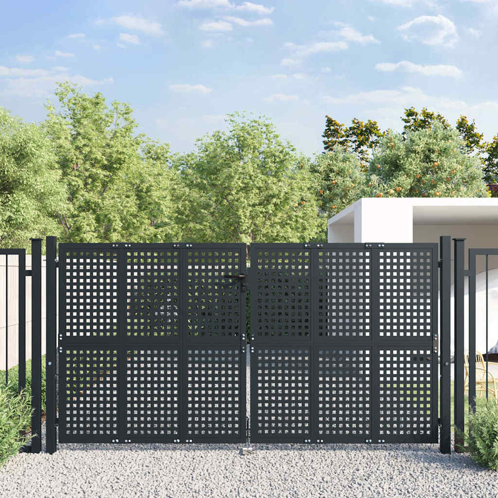 Garden Gate Anthracite 300x125 cm Steel