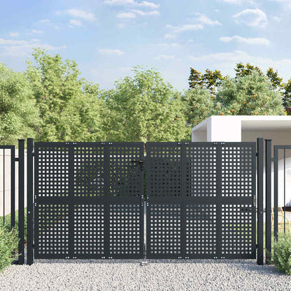 Garden Gate Anthracite 300x125 cm Steel