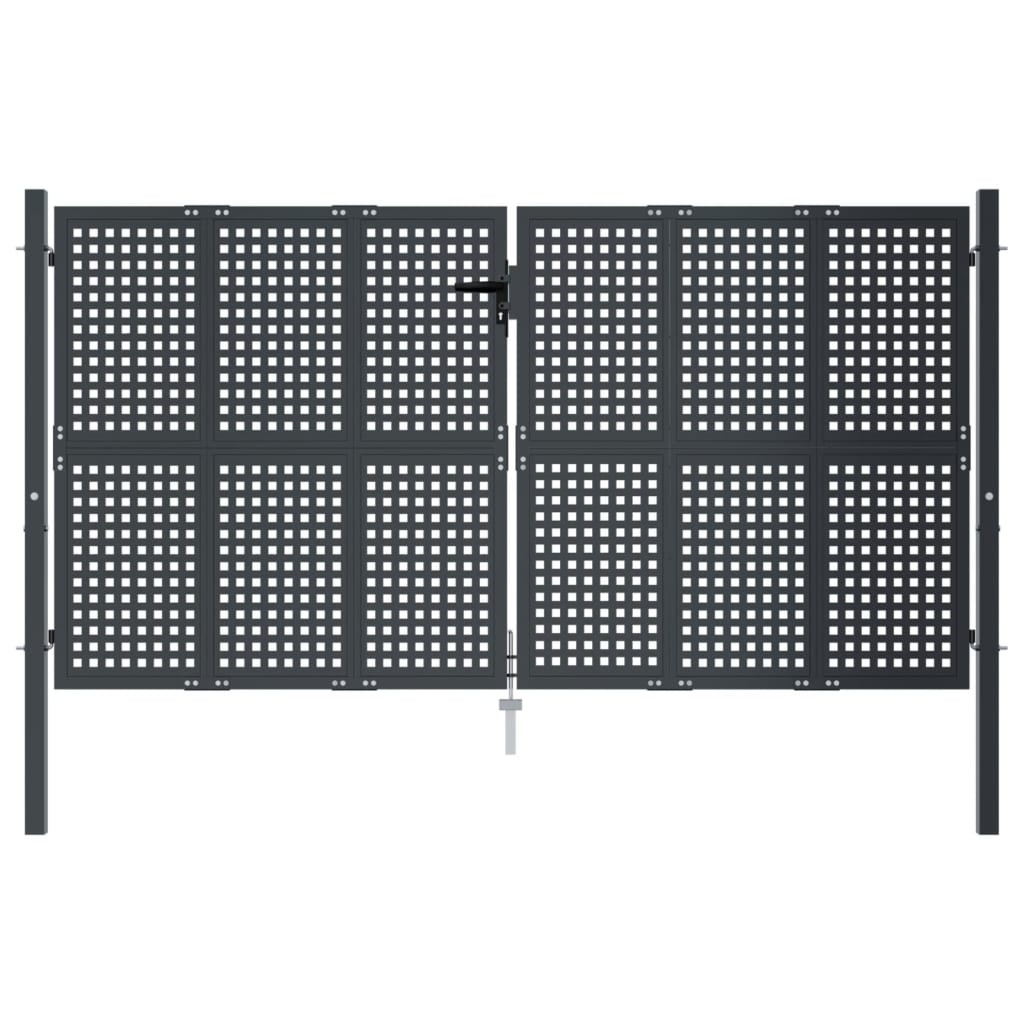 Garden Gate Anthracite 300x150 cm Steel