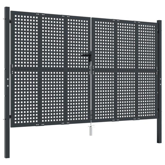 Garden Gate Anthracite 300x200 cm Steel