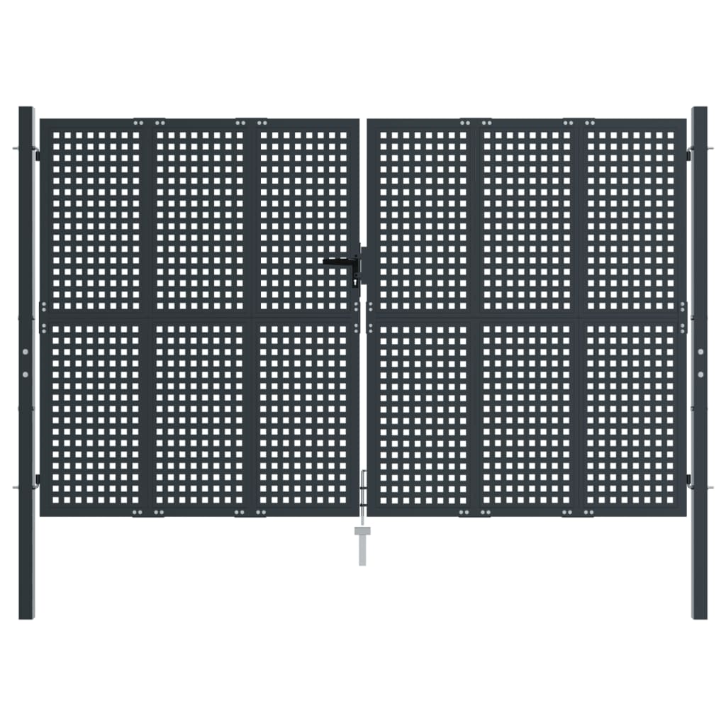 Garden Gate Anthracite 300x200 cm Steel