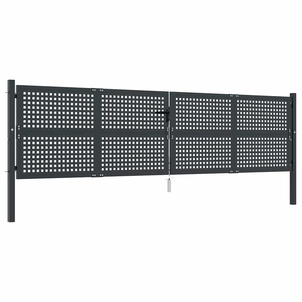 Garden Gate Anthracite 400x125 cm Steel