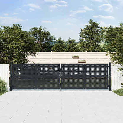 Garden Gate Anthracite 400x125 cm Steel