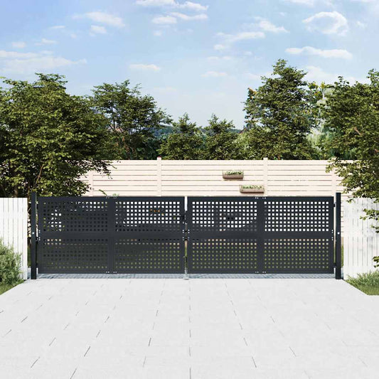 Garden Gate Anthracite 400x125 cm Steel