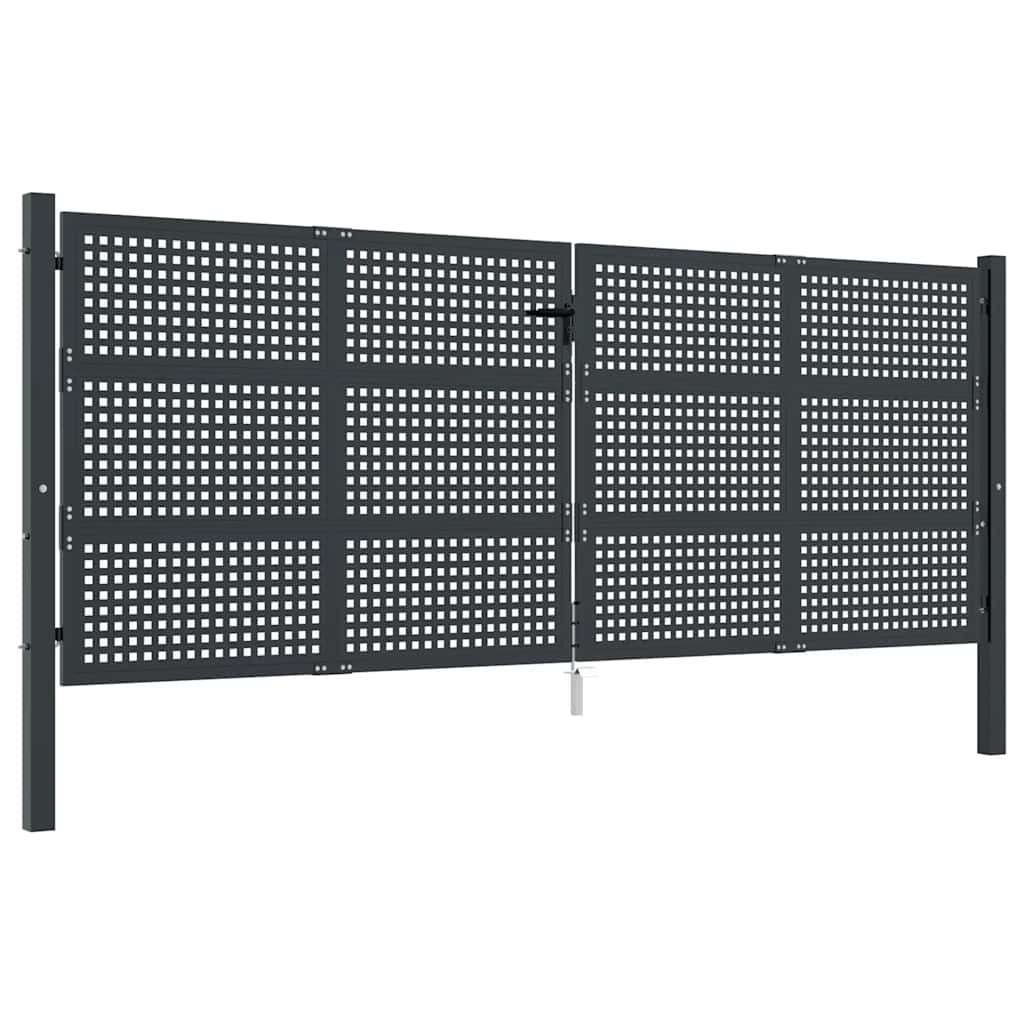 Garden Gate Anthracite 400x125 cm Steel