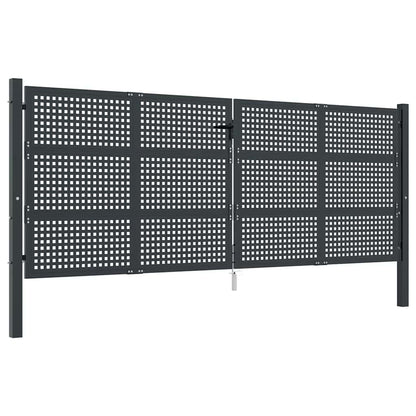 Garden Gate Anthracite 400x125 cm Steel