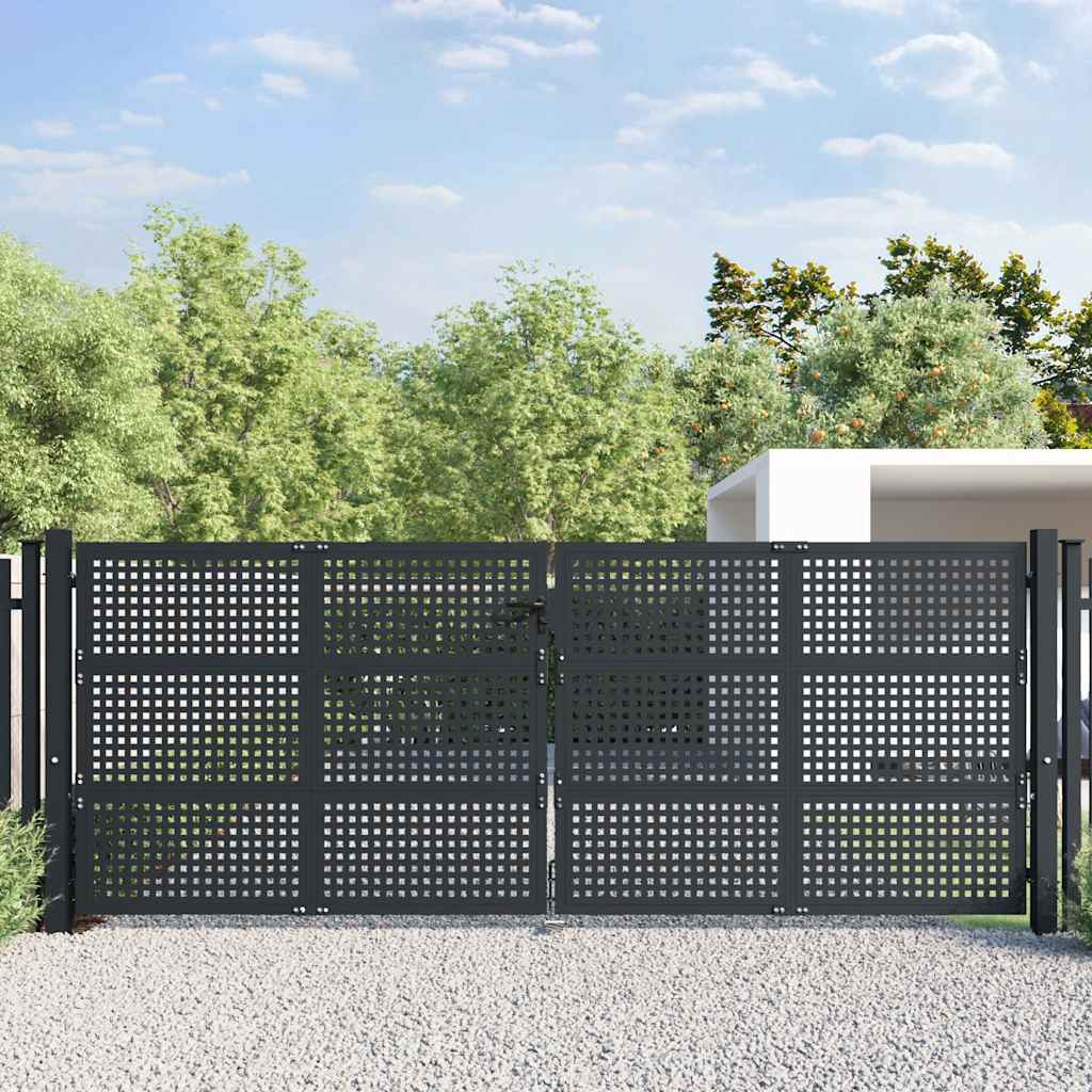 Garden Gate Anthracite 400x125 cm Steel