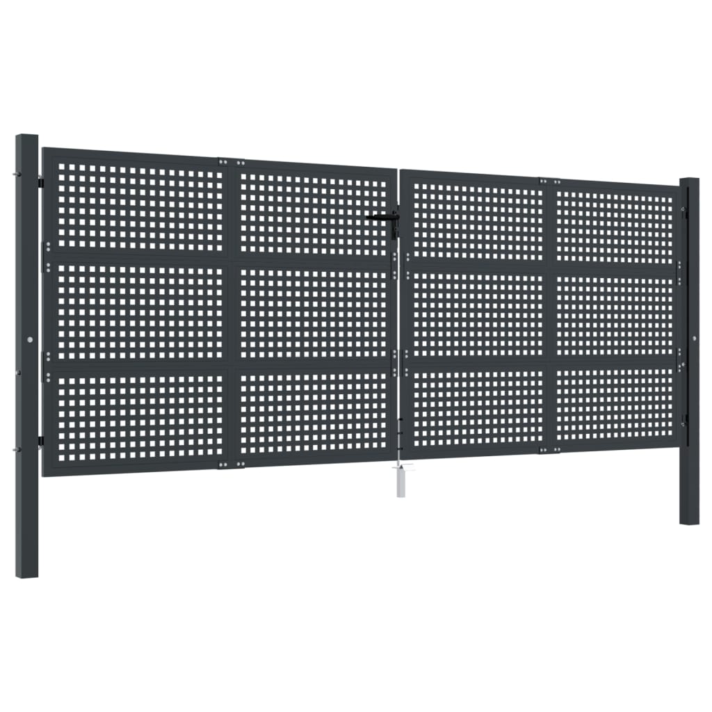 Garden Gate Anthracite 400x150 cm Steel