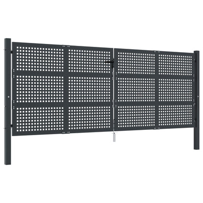 Garden Gate Anthracite 400x150 cm Steel