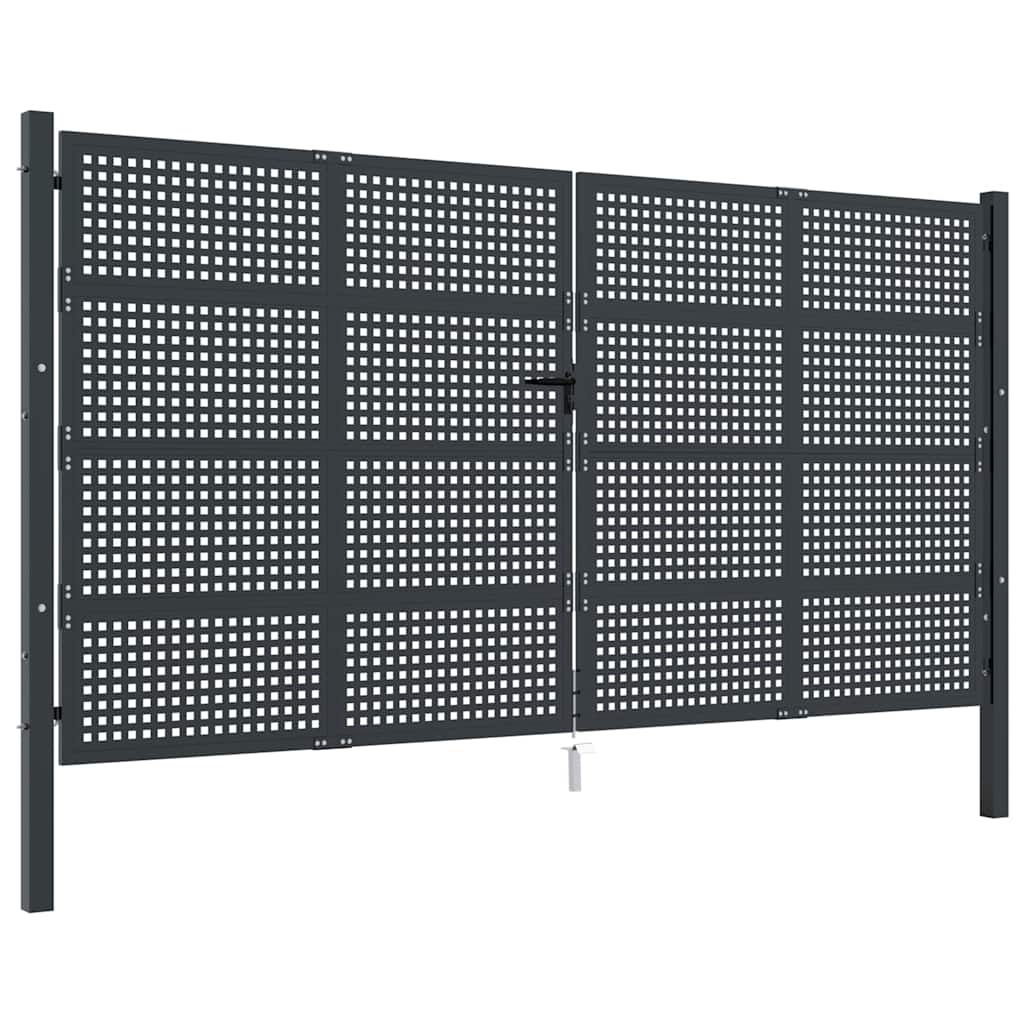 Garden Gate Anthracite 400x175 cm Steel