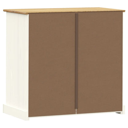 Chest of Drawers VIGO White 80x40x76 cm Solid Wood Pine