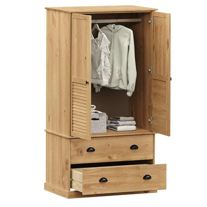 Wardrobe VIGO 90x55x170 cm Solid Wood Pine
