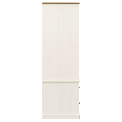 Wardrobe VIGO White 90x55x170 cm Solid Wood Pine