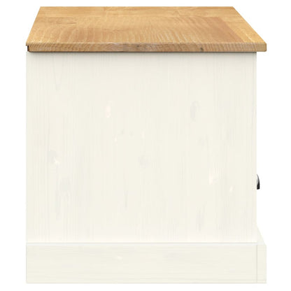 TV Cabinet "VIGO" White 156x40x40 cm Solid Wood Pine