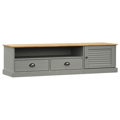 TV Cabinet "VIGO" Grey 156x40x40 cm Solid Wood Pine