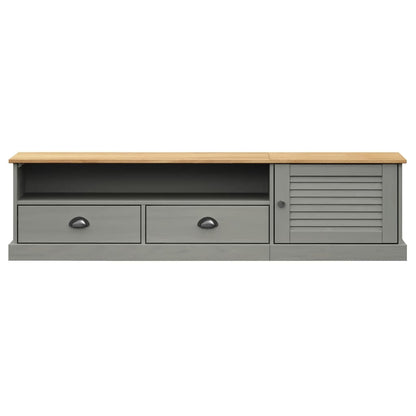 TV Cabinet "VIGO" Grey 156x40x40 cm Solid Wood Pine