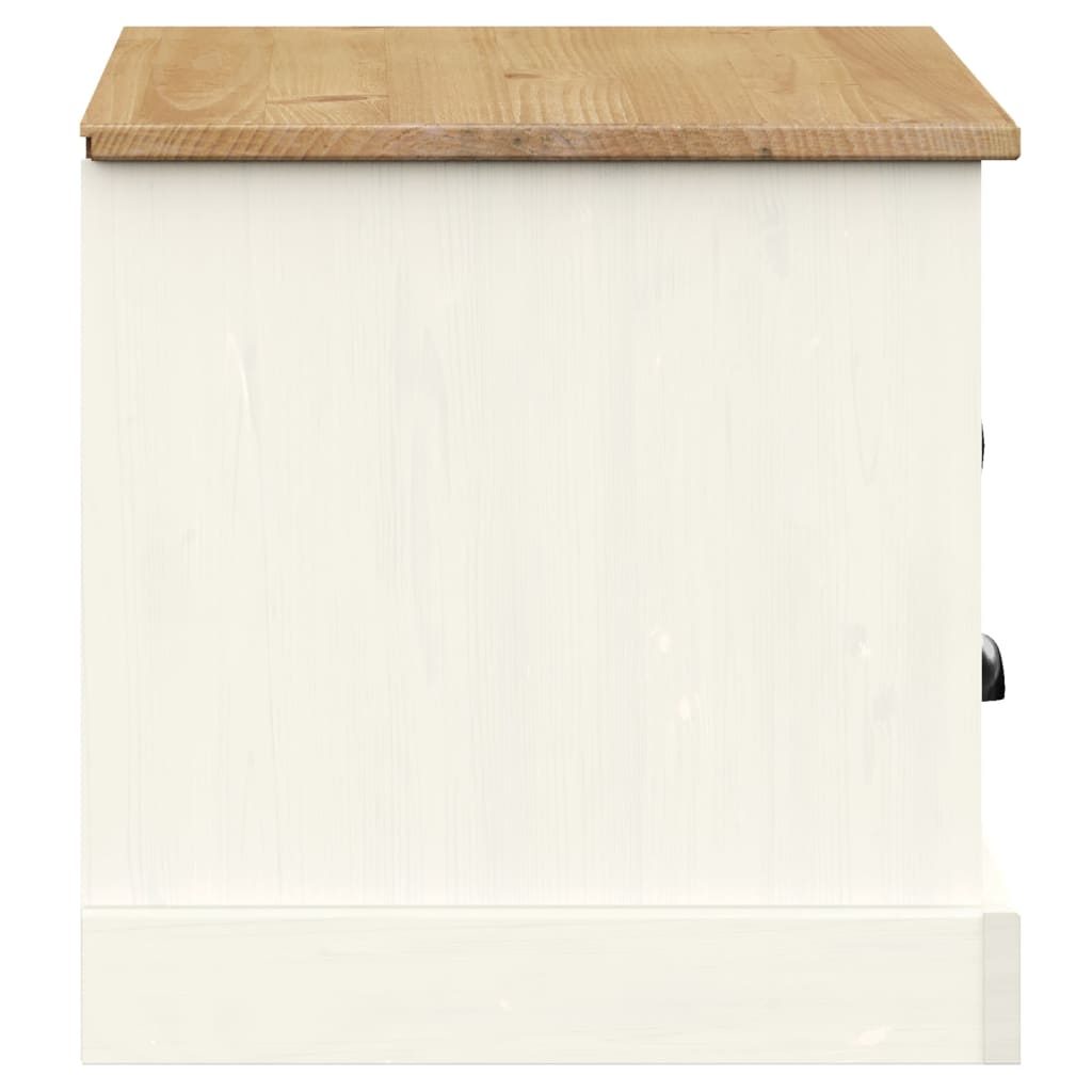 TV Cabinet "VIGO" White 106x40x40 cm Solid Wood Pine