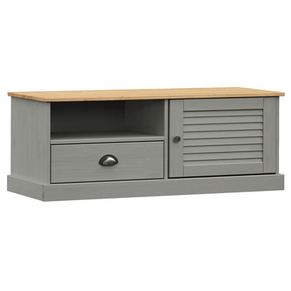 TV Cabinet "VIGO" Grey 106x40x40 cm Solid Wood Pine