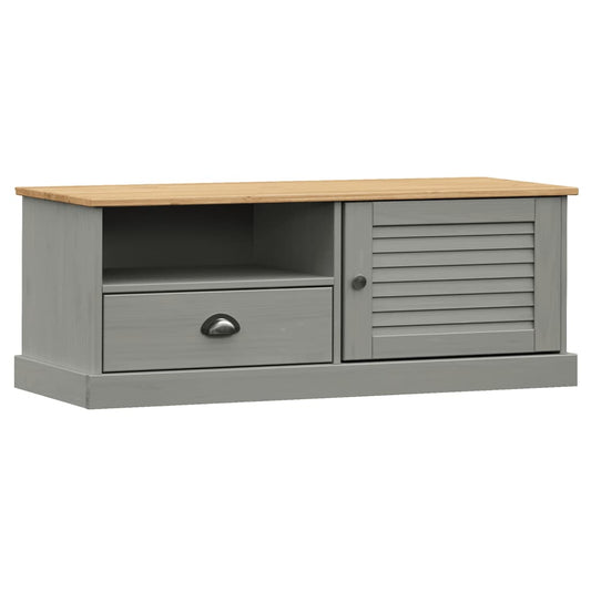 TV Cabinet "VIGO" Grey 106x40x40 cm Solid Wood Pine