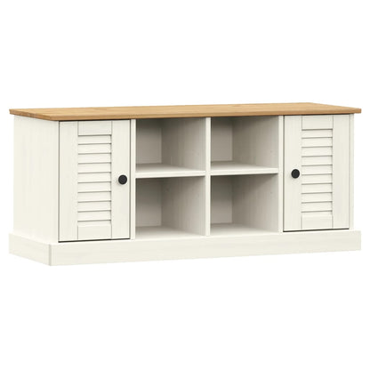 Shoe Bench VIGO White 106x35x45 cm Solid Wood Pine
