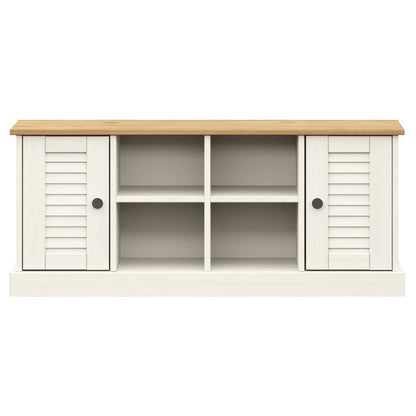 Shoe Bench VIGO White 106x35x45 cm Solid Wood Pine