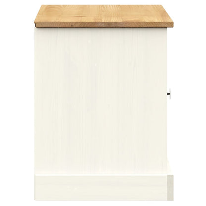 Shoe Bench VIGO White 106x35x45 cm Solid Wood Pine