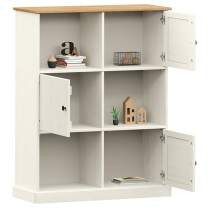Bookcase VIGO White 90x35x114.5 cm Solid Wood Pine