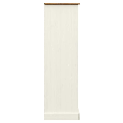 Bookcase VIGO White 90x35x114.5 cm Solid Wood Pine
