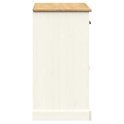 Sideboard with Drawers VIGO 113x40x75 cm White Solid Wood Pine