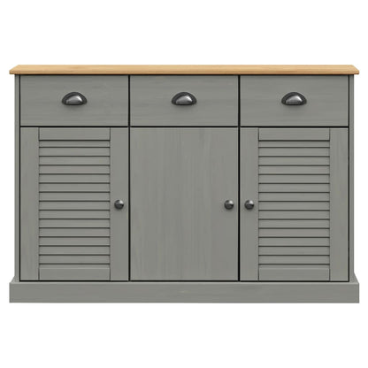 Sideboard with Drawers VIGO 113x40x75 cm Grey Solid Wood Pine