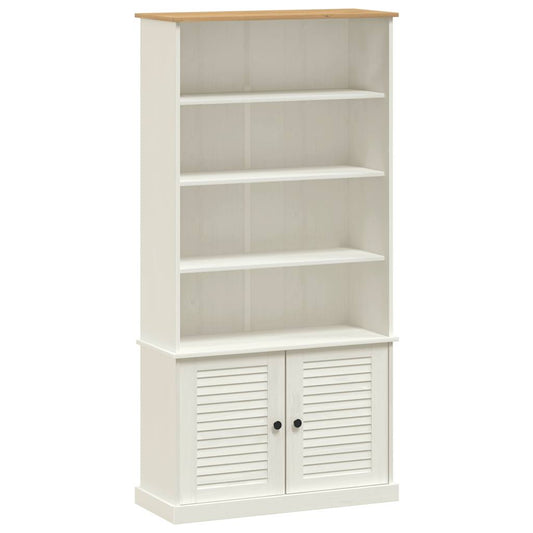 Bookcase "VIGO" White 85x35x170 cm Solid Wood Pine