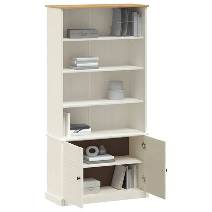 Bookcase "VIGO" White 85x35x170 cm Solid Wood Pine