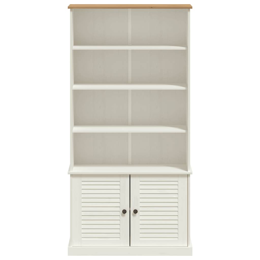 Bookcase "VIGO" White 85x35x170 cm Solid Wood Pine