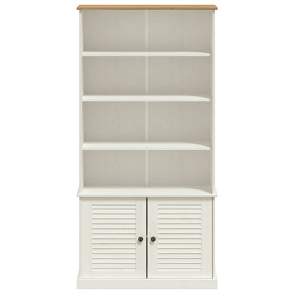 Bookcase "VIGO" White 85x35x170 cm Solid Wood Pine