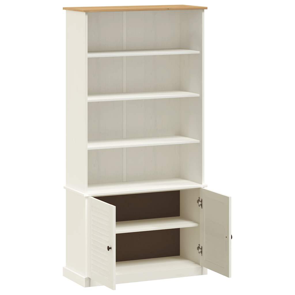 Bookcase "VIGO" White 85x35x170 cm Solid Wood Pine