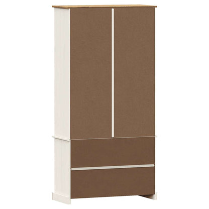 Bookcase "VIGO" White 85x35x170 cm Solid Wood Pine