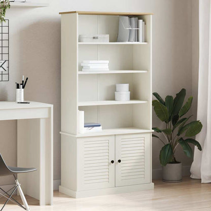 Bookcase "VIGO" White 85x35x170 cm Solid Wood Pine