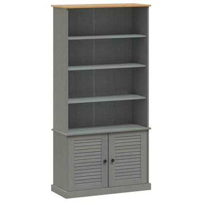Bookcase VIGO Grey 85x35x170 cm Solid Wood Pine