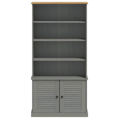 Bookcase VIGO Grey 85x35x170 cm Solid Wood Pine