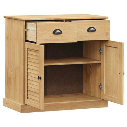 Sideboard | Honey | Solid pine wood, engineered wood, metal | Compact