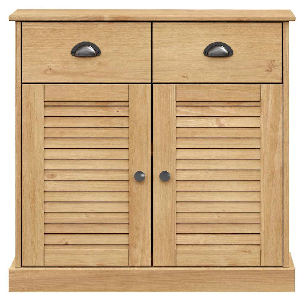 Sideboard | Honey | Solid pine wood, engineered wood, metal | Compact