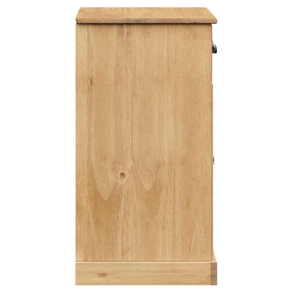 Sideboard | Honey | Solid pine wood, engineered wood, metal | Compact