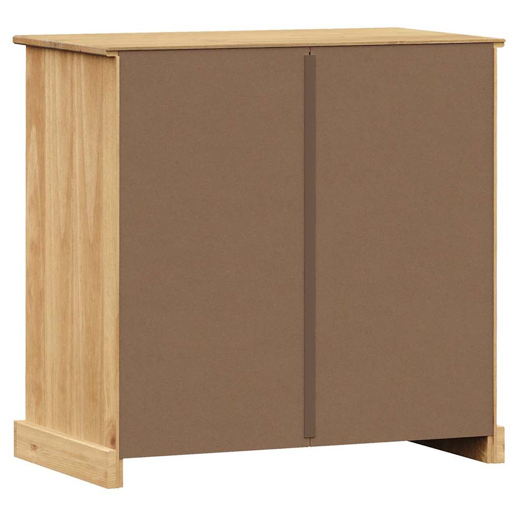 Sideboard | Honey | Solid pine wood, engineered wood, metal | Compact