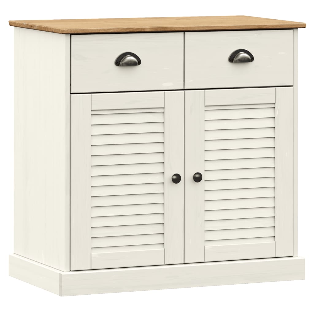 Sideboard | White | Solid Pine Wood | Compact | Sideboard | Rectangular