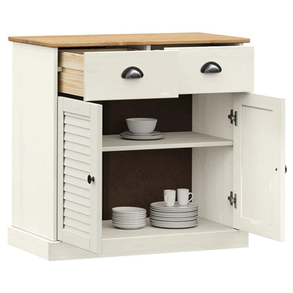 Sideboard | White | Solid Pine Wood | Compact | Sideboard | Rectangular