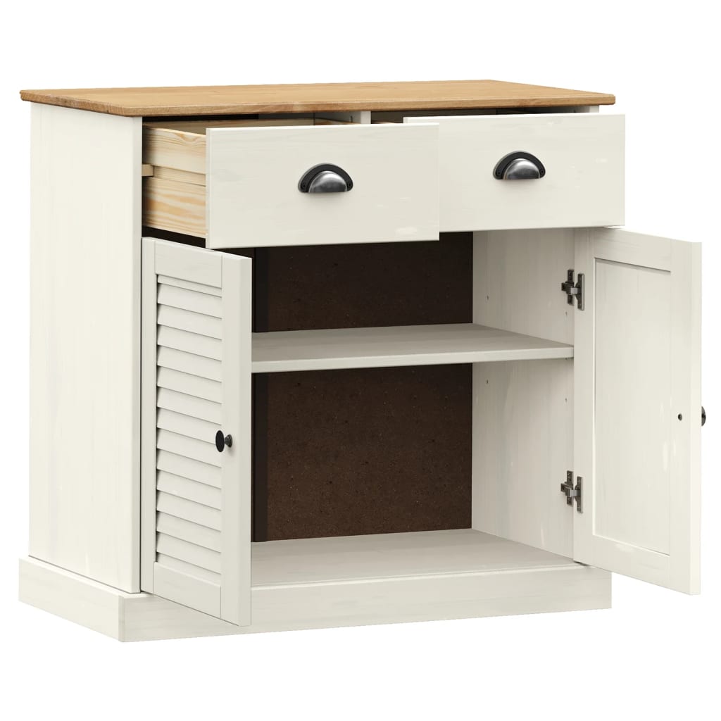 Sideboard | White | Solid Pine Wood | Compact | Sideboard | Rectangular