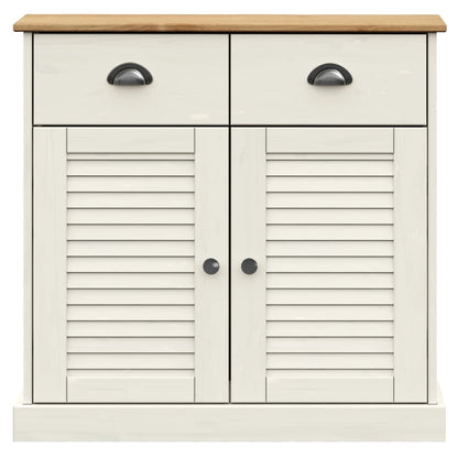 Sideboard | White | Solid Pine Wood | Compact | Sideboard | Rectangular