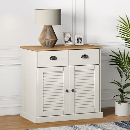 Sideboard | White | Solid Pine Wood | Compact | Sideboard | Rectangular