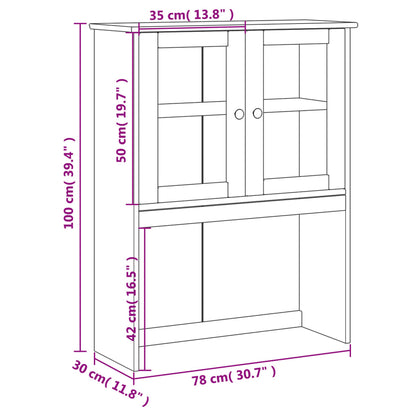 Dresser Top "VIGO" 78x30x100 cm Solid Wood Pine