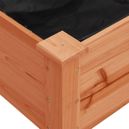 Wheeled Planter with Liner Brown 118x59x80 cm Solid Wood Fir